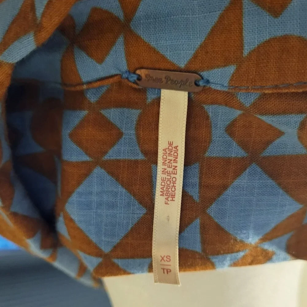 Free People Geometric Print Maxi Size XS - Picture 8 of 9